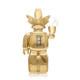 Back view mirror-gold Weedbrick bong with large “H” logo and clear bowl, wholesale head-shop supplies image