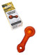 Amber sandblasted GRAV mini spoon with retail box for head-shop supplies, compact matte glass hand pipe in packaging view