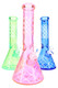 12.5" criss-cross design beaker water pipe, front angle for wholesale glass assortment merchandising
