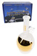 Wholesale glass bong shaped like a 6-inch astronaut helmet with frosted body, gold visor, and HEMPER retail box