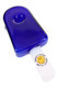 Retail smoke gear close-up of cobalt blue 4.5-inch popsicle glass hand pipe with rounded bowl and white stick handle