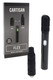 Cartisan Flex wholesale vaporizer kit with black battery, wax and flower atomizers, and retail box, front display view.
