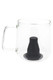 Clear Zenco Cafe glass with side handle and black silicone diffuser, retail smoke shop vape accessory