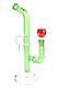 Hemper 10" Gaming XL glass water pipe for smoke shop displays, clear cylinder and green tube.