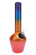 13" Chill Glitterbomb steel water pipe for smoke shop displays, rainbow neck and orange base.