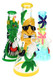 Assorted 10" resin art GoG beaker water pipes with bold character designs for wholesale glass displays