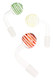 Striped 14.5 mm male glass oil burner attachments for wholesale smoke shop parts in green, yellow, and red