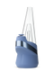 Wholesale Puffco New Peak Sapphire smart e-rig angled left view with blue base and clear glass top