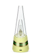 Head-shop supplies Puffco New Peak Zest e-rig rear view with clear glass, USB-C port, and green light ring
