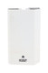 White GRAV Gem-In-Eye vape pen shown upright with minimalist rectangular housing and logo detail
