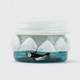 1.5" blue Arctic terp jar for wholesale retail smoke gear, rear view with sculpted orca detail