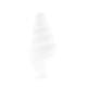 Compact white seashell hand pipe shown from the side with curved shell profile for retail displays