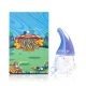 Hemper Trippy Gnome Hand Pipe beside illustrated blue retail box with mushroom meadow artwork