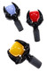 Colorful 14.5 mm male glass-on-glass claw bowl with black design for component displays