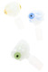14.5 mm male glass-on-glass eyeball bowl with novelty eye design for accessory displays