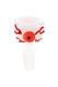 Eyeball glass bowl shown from alternate angle highlighting decorative eye detail