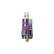 Angled Rainbow Ooze Bolt USB Charger with multicolor finish, USB plug, and 510 thread end