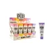 Angled POP King Size Ultra Thin assorted flavor cone display with Wild Grape 3-pack shown beside box