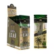 King Palm Green Leaf 10ct display with 2 mini rolls per pouch and single resealable pouch beside box
