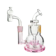 Pink Goody Glass The Chief mini incycler rig with quartz banger, bubble carb cap, and mini dab tool