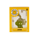 Slime green Goody Glass Atom mini rig kit displayed inside yellow retail packaging with included accessories