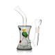 Front view of HEMPER Cosmic Bong with hourglass body, curved neck, and clear flower bowl