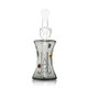 Rear view of Cosmic Bong showing extended stem, clear flower bowl, and transparent black body