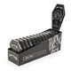 Angled Smoke Temple Cross Cone display with black coffin boxes arranged in retail tray