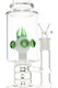 Tall straight shooter water pipe showing dual drum perc area, ice pinch, and 14.5 mm connection