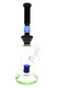 13" multicolored stemless glass water pipe with beaker style body and showerhead perc