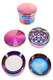 SharpStone 4-part rainbow metal grinder opened to show interior grinder sections