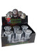 1.5" leaf design metal grinder shown closed for smoke shop accessory displays
