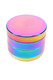 Rainbow zinc alloy grinder shown at an angle for retail counter merchandising
