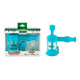 Retail-packaged Ooze Clobb 4-in-1 water pipe with included accessories displayed next to assembled unit