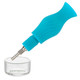Ooze Clobb 4-in-1 hybrid water pipe in aqua teal silicone and glass with gavel-inspired body and titanium tip attachment