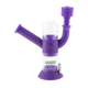 Ultra purple Ooze Cranium hybrid silicone and glass water pipe with clear chamber and integrated accessory mount