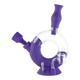 Ooze Ozone 4-in-1 hybrid water pipe in solid purple finish with clear glass chamber and quartz banger