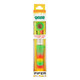 Rasta color Ooze Piper silicone pipe and chillum in retail-ready packaging with clear front product view