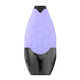 Rear view of Ooze Hover concentrate vaporizer in lavender with textured silicone grip and translucent protective lower cover