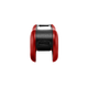 Bottom view of red Ooze Hinge Flick vape battery showing USB-C charging port integrated into the folding hinge design