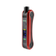 Three-quarter product view of red Ooze Hinge Flick battery with visible digital display and concealed cartridge compartment