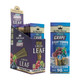 King Palm Blue Grape Mini Leaf Tubes display box with 10 retail pouches and blueberry-grape flavor graphics