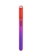 Puffco Plasma Hot Knife with cap on, red top loop, purple body, and orange-red trim details