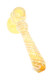 Small silver fumed glass hammer bubbler with swirl striping and compact hand-pipe shape