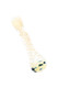 Clear 3" color-changing glass chillum with pale spiral linework and blue accent dots near the bowl