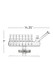 GRAV Clear Menorah water pipe dimension graphic showing 14.25-inch length and 7-inch height