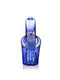 Front-facing cobalt blue GRAV Wedge glass bubbler with visible fixed downstem and 14 mm bowl opening