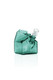 Angled lake green GRAV Milk Carton Pocket Bubbler highlighting its square base, carton-shaped body, and glass spout