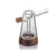 MJ Arsenal Alpine Mesa glass bubbler with borosilicate construction and walnut accents