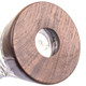 Rear three-quarter view of the Alpine Base Camp pipe with glass stem and dark wood accents